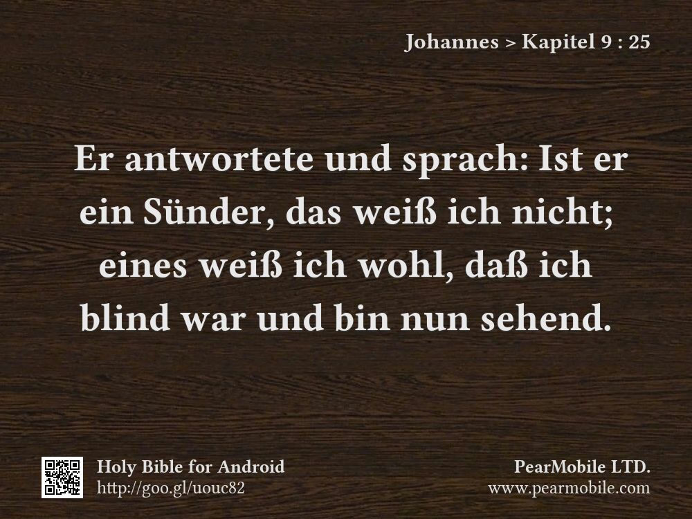 Johannes, Kapitel 9:25